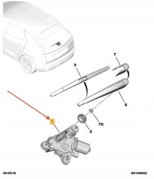 Opel OE 9811259980 Двигун склоочисника задньої двері peugeot 3008 9811259980 оригінал