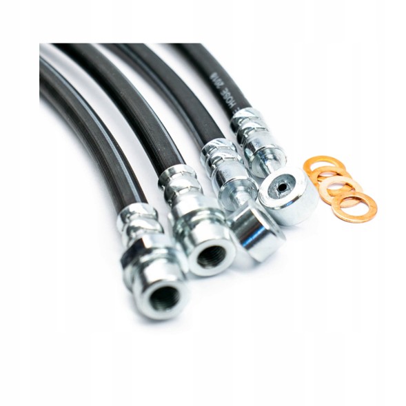 PiterParts 1171013000 Przewody hamulcowe miedziane elastyczne przód tył VOLVO S40 V40 Мідні гальмівні трубки гнучкі VOLVO S40 95-04 комплект передні + задні PL