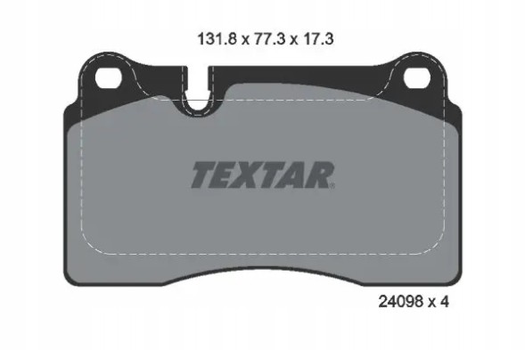 Textar 2409801 Гальмівні колодки передні 2409801 textar vw touareg
