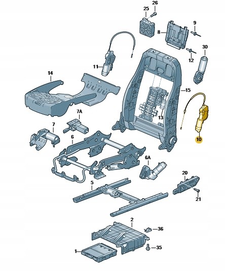 Audi OE AUDI A8 S8 04-10 СИЛОВЕ КРІСЛО ЛІВЕ 4E0959705A