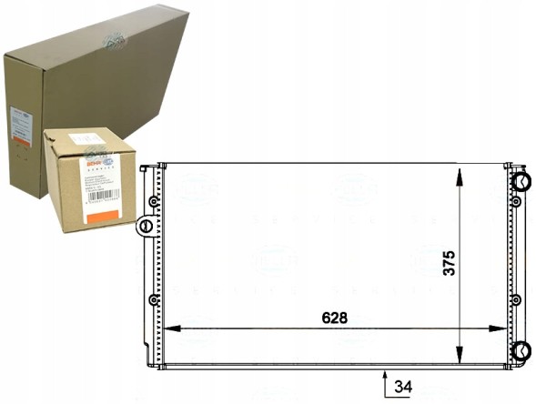 Behr Hella Service PRO/8MK 376 714-044 BRH Охолоджувач vw golf3 4 vento 1,6-2,0 1,9tdi behr hel + асистент зіткнення #34