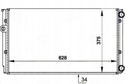 Behr Hella Service PRO/8MK 376 714-044 BRH Охолоджувач vw golf3 4 vento 1,6-2,0 1,9tdi behr hel + асистент зіткнення #34