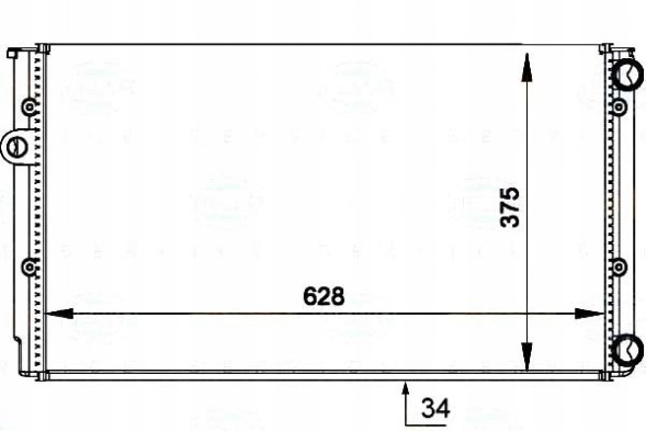 Behr Hella Service PRO/8MK 376 714-044 BRH Охолоджувач vw golf3 4 vento 1,6-2,0 1,9tdi behr hel + асистент зіткнення #34