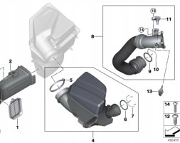 Mertt MRT-2031893 Корпус трубки впускний повітряний шнур резонатор BMW 3 G20 G21 320i 330i 2017-