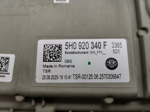 Volkswagen OE 5H0920340F, DWP407583OE Лічильник панель приладів VW Caddy V 5H0920340F