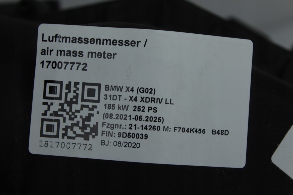 BMW OE 8744709 14718744709 Б/У КОРПУС ПОВІТРЯНОГО ФІЛЬТРА BMW G01 X3 G02 X4 M40iX