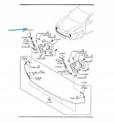 Mazda OE Кришка права омивача фари - Mazda 6 BK BS3N518G2A96
