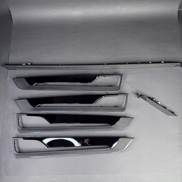 Porsche OE 9Y0867061T 5Q0, 9Y0867062T 5Q0, 9Y1854523B 5Q0, 9Y1854524B 5Q0 2023 - 2026 Porsche Cayenne TURBO GT GTS 9YA CARBON BLACK PIANO 5MH Декоративні вставки салону