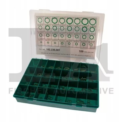 Fischer Automotive 182230.001 182230.001/Fis набір ущільнювачів для кондиціонерів 320 шт. 32 Типи по 10 шт.