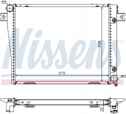 Nissens 60601A Охолоджувач, система охолодження двигуна nissens 60601а