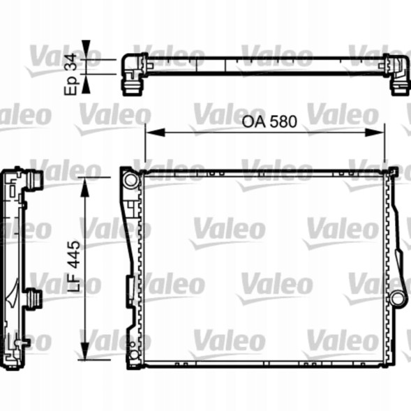 Valeo 734276 Охолоджувач двигуна valeo 734276