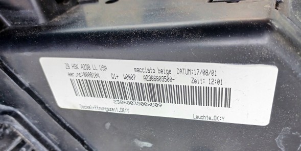 Mercedes-Benz OE A2386803500KMI MERCEDES E W238 238 Бардачок (Ящик) Пасажира Торпедо СВІТЛИЙ Бежевий A2386803500