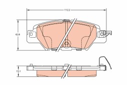 GDB2163 TRW Комплект гальмівних колодок