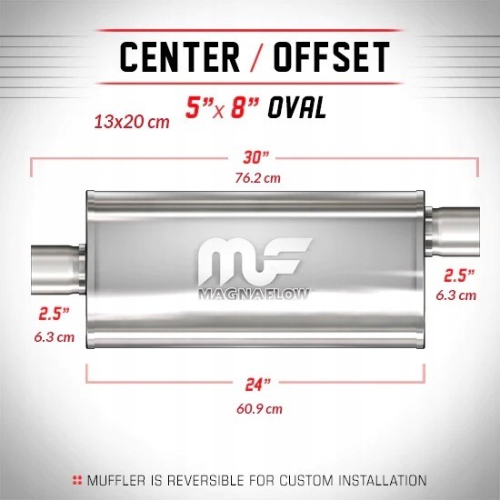 Magnaflow Глушник нержавіючий MagnaFlow 2,5" / 63мм 12286
