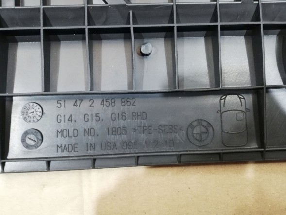 BMW OE BMW G14 G15 G16 F91 F92 F93 КОВРИКИ ПЕРЕДНІ 2458862 АНГЛІЯ RHD!