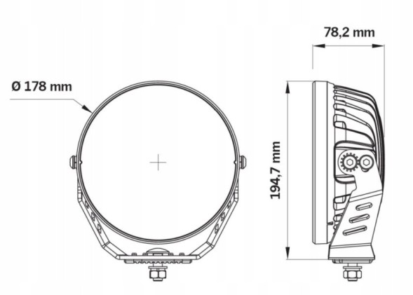 Strands 5809187 Робоча лампа Strands LED кругла 9'' далекобійне освітлення IP67/69