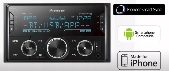 Pioneer MVH-S620BT автомобільна магнітола 2-DIN Bluetooth MP3 USB AUX VarioColor