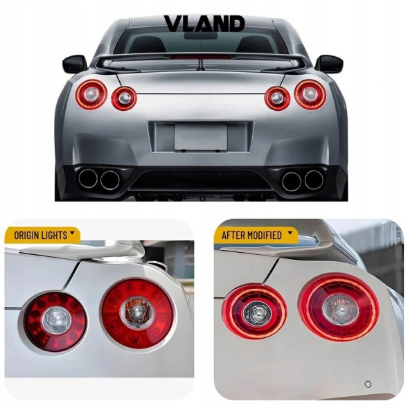 VLAND LDNI10 270091-1 MHM Комплект задніх ліхтарів Vland Led Neon Tuning Lift-look Nissan GTr GT-r r35 2008-2025