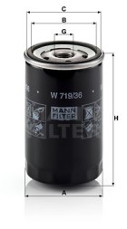 W 719 36 MANN FILTER Фільтр оливи