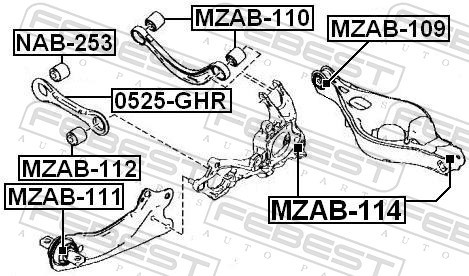 MZAB 109 FEBEST Сайлентблок