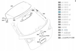 Mercedes-Benz OE Mercedes W177 Задня заслінка багажника Емблема Надпис A200 A1778172000