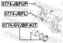 0776 GVJBF KIT FEBEST ПОРШЕНЬ СУПОРТА ГАЛЬМІВНОГО ПЕРЕДНЬОГО РЕМКОМПЛЕКТ