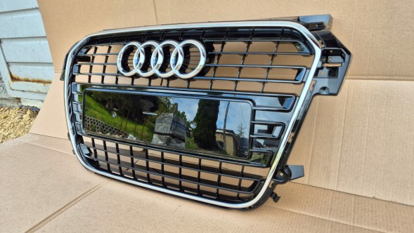 Audi OE GRILL AUDI A1 8X0 10-14 BLACK POŁYSK Решітка радіатора GRILL Audi A1 8X0 10-14 OE 8X0853651 ЧОРНИЙ ГЛЯНЕЦЬ ОРИГІНАЛ НОВИЙ