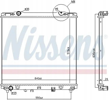 Nissens 66773 Радіатор охолодження 66773 nissens