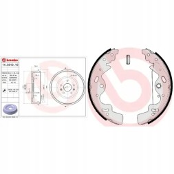 Brembo S 44 506 14.C010.10 Набір гальмівні барабани + щелепи BREMBO