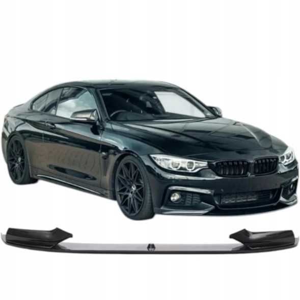 Mertt MRT-2027288 Спідлер (накладка) бампера Mertt чорний глянець для BMW F32/F36/F33