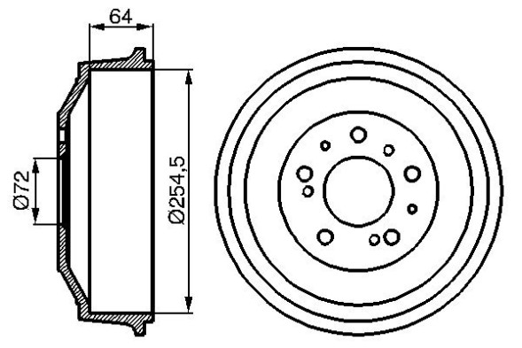 AD BRAKE VIC-70704 Гальмівний барабан 0 986 477 031 для CITROEN C25 Autobus, C25 Furgon, C25