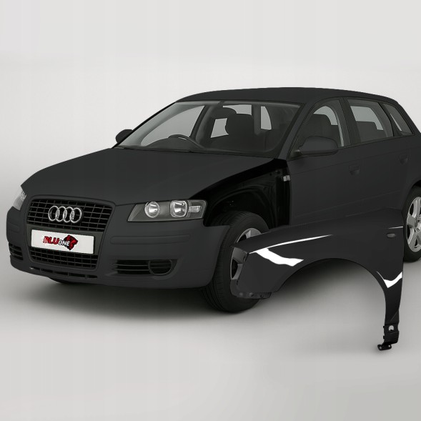 282100158 BLU переднє ліве крило AUDI A3 8P LZ7L сіре 03-08 оцинковане