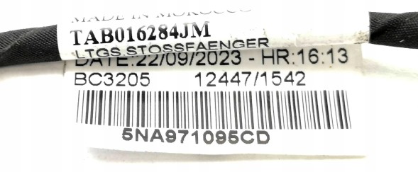 Volkswagen OE 5NA971095CD, DWP457502OE Джгут проводів переднього бампера VW Tiguan 5NA971095CD