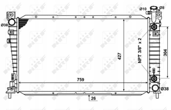 NRF 50334 Охолоджувач води nrf 50334