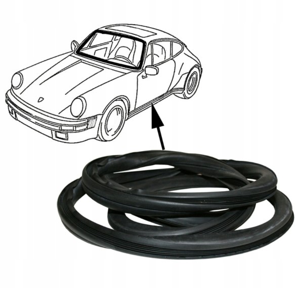 JP Group 91154122503 Ущільнювач лобового скла під клин Porsche 911