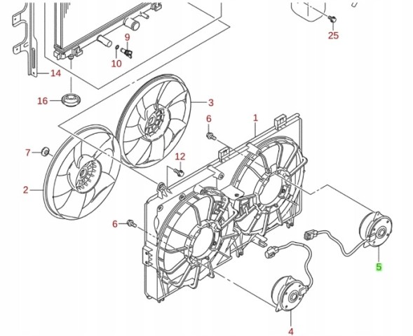 Suzuki OE 17120-67R10 SUZUKI SWIFT MK8 2017 - ПРАВИЙ ДВИГ ВЕНТИЛЯТОРА