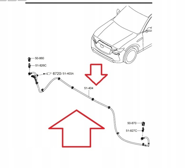 Mazda OE KBB351404 Шнур омивача фар oe mazda cx-60 kh kbb351404