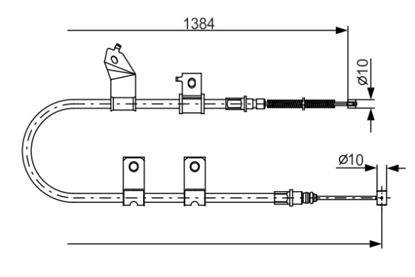 1987482082 BOSCH Трос гальма стоянки