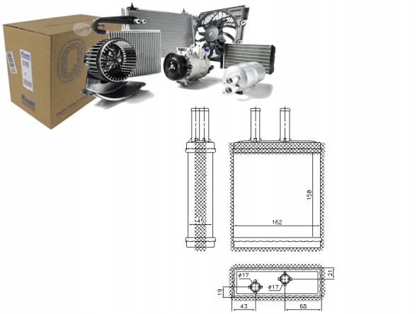 Nissens NIS77505/RS1 Обігрівач nissens 60836010 83006010 + комплект зіткнення #23