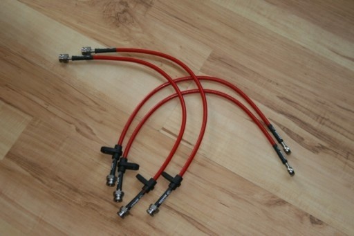 Pizza Brakes Przewody hamulcowe w stalowym oplocie Lancer Evo X Гальмівні дроти в сталевому обплетенні Lancer Evo X