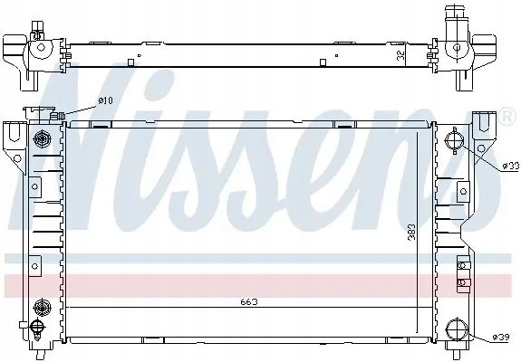 Nissens 60984 Охолоджувач води 60984 nissens chrysler dodge