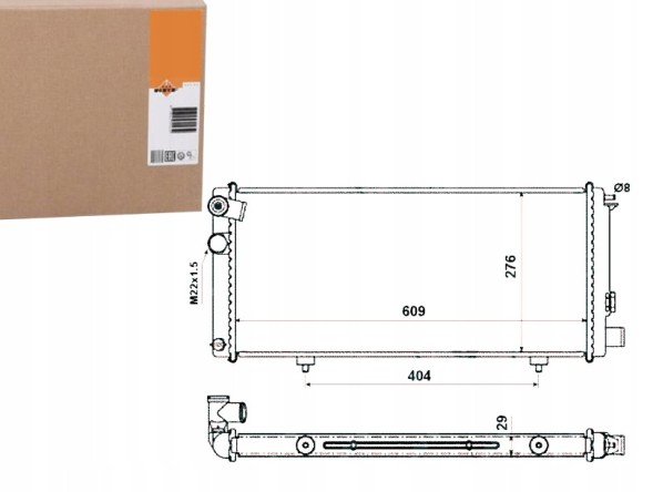 NRF PRO/54628 NRF Охолоджувач peugeot 205 84-98 nrf + помічник зіткнення #34