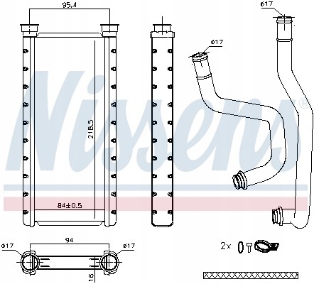 Nissens 707183 Теплообмінник, опалення салону nissens 707183