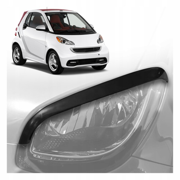 CHROMEMASTER MD-SS-0004-002 Накладки над фарами для SMART FORTWO III C453 2014- COUPE