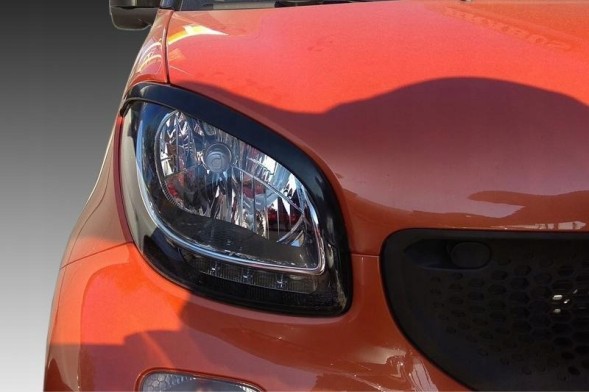 CHROMEMASTER MD-SS-0004-002 Накладки над фарами для SMART FORTWO III C453 2014- COUPE