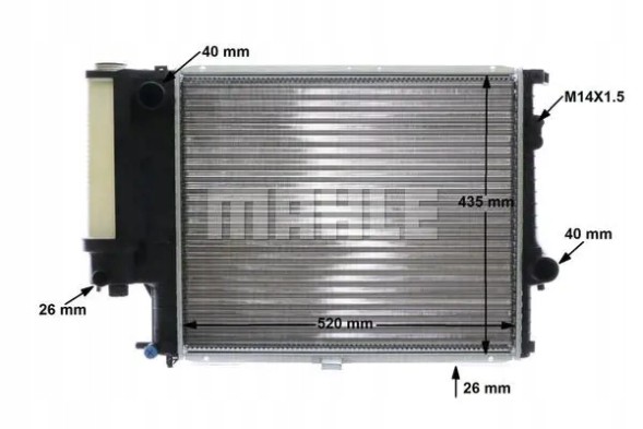 Mahle CR 244 001S Охолоджувач води cr 244 001s mahle bmw 5 e39