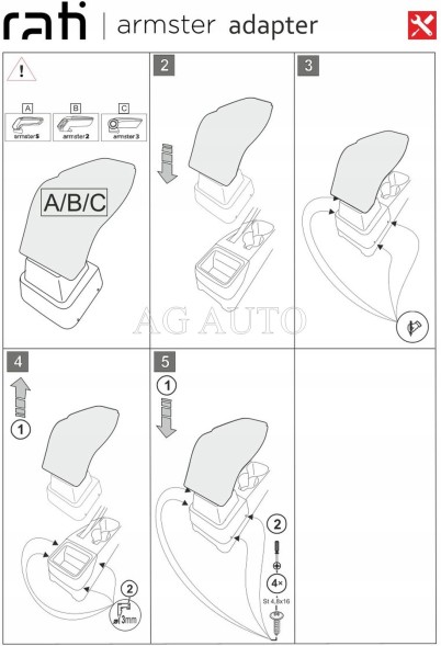 Rati V01547 Підлокітник для Citroen C4 III, 2020- , Armster2 Grey-Titan