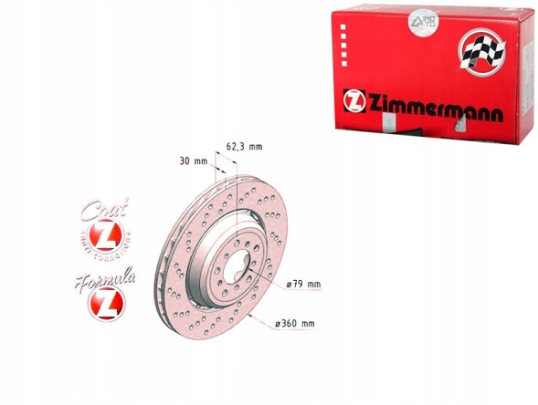 Zimmermann 150.3457.70 Диски zimmermann фронт - bmw 1 e82 1m 150.3457.70