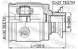 Febest 0311-CRVRH Шрус (граната) на півось 0311-crvrh febest honda accord