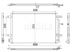 Mahle AC 812 000S Конденсатор радіатора кондиціонування повітря ac 812 000s mahle